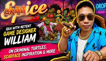 Spice স্লট গেমের রঙিন এবং অদ্ভুত কচ্ছপ গ্যাংস্টার থিমযুক্ত ইন্টারফেস